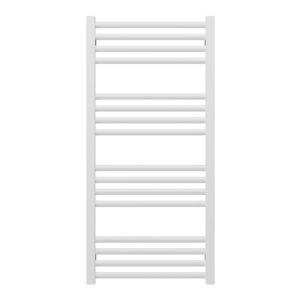 Cutout image of Crosswater MPRO Matt White 900mm Heated Towel Rail